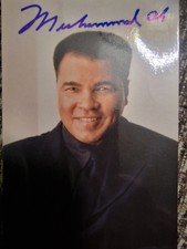 Muhammad Ali Signed Photo Card With Kind Words On The Back ,no COA