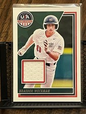 BRAEDEN WECKMAN 2022 STARS & STRIPES TEAM USA BASEBALL ROOKIE JERSEY PATCH RELIC