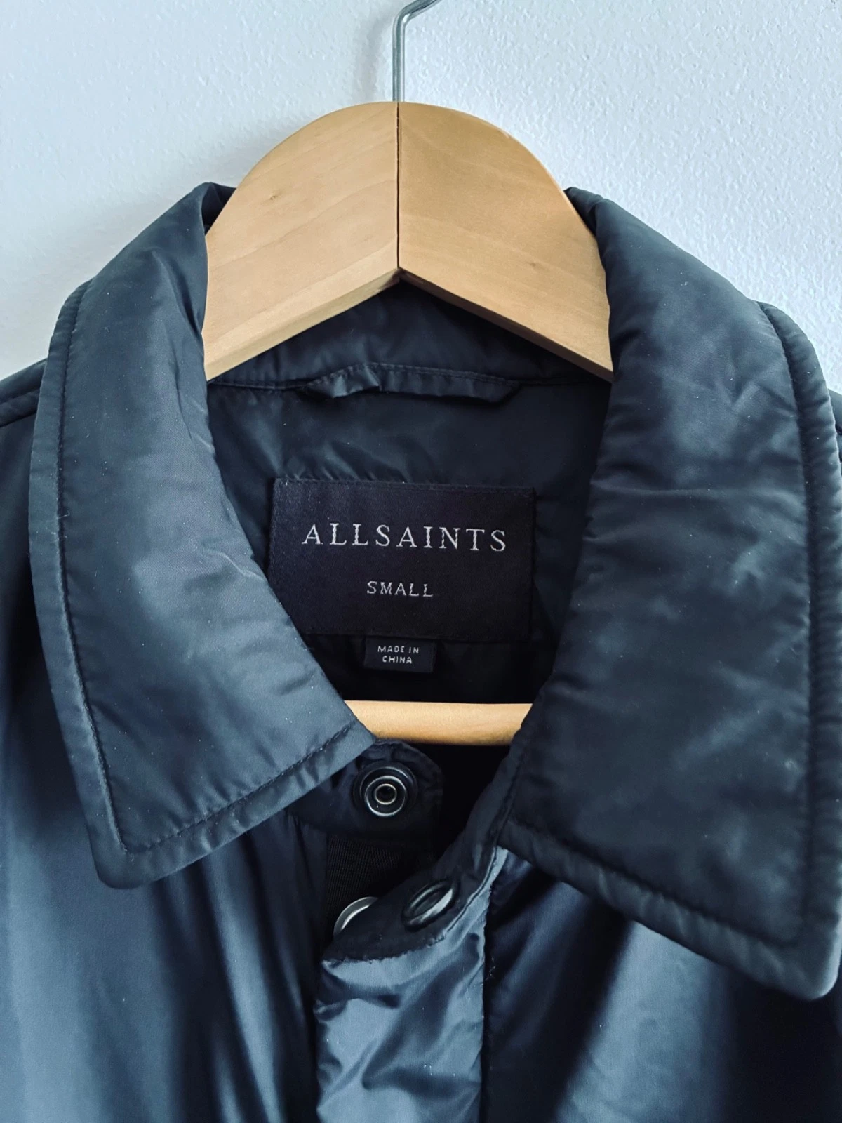 ALLSAINTS / PUFF JACKET / UNISEX / SMALL / ZIP UP & SNAP BUTTON / PRE-OWNED image 4
