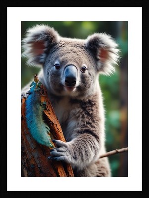 Kühner Koala gerahmtes Wandbild Poster Leinwanddruck Bild