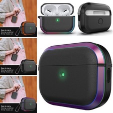 For AirPods 4/4 ANC /Pro/Pro2 Metal Frame Protective Case Cover  Keychain Clip