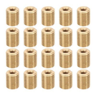 M10xM4x12mm Brass Thread Adapter Sleeve Reducing Nut, 20pcs Fine Thread Insert