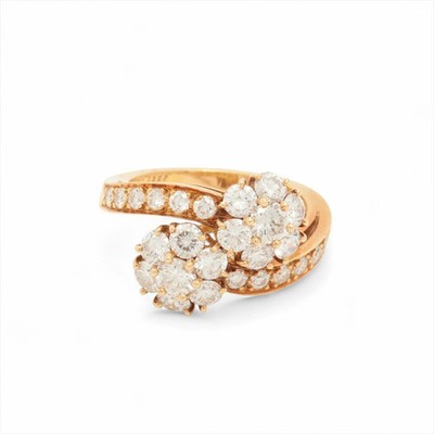 Van Cleef & Arpels Schneeflocke Doppel Fleur Ring Diamant US#5-3/4 P0057696