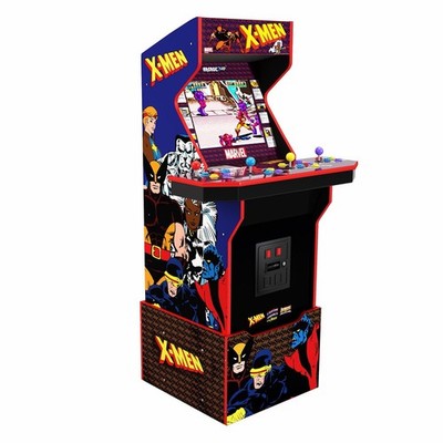 MARVEL Arcade1up X-MEN (4-player) w/stool & riser! GOLD SEALED