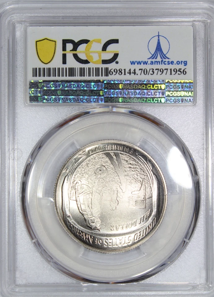 2019-D Apollo 11 50th Anniversary PCGS MS70 FS AMFCSE Lunar Label Free Shipping - Image 3 of 4
