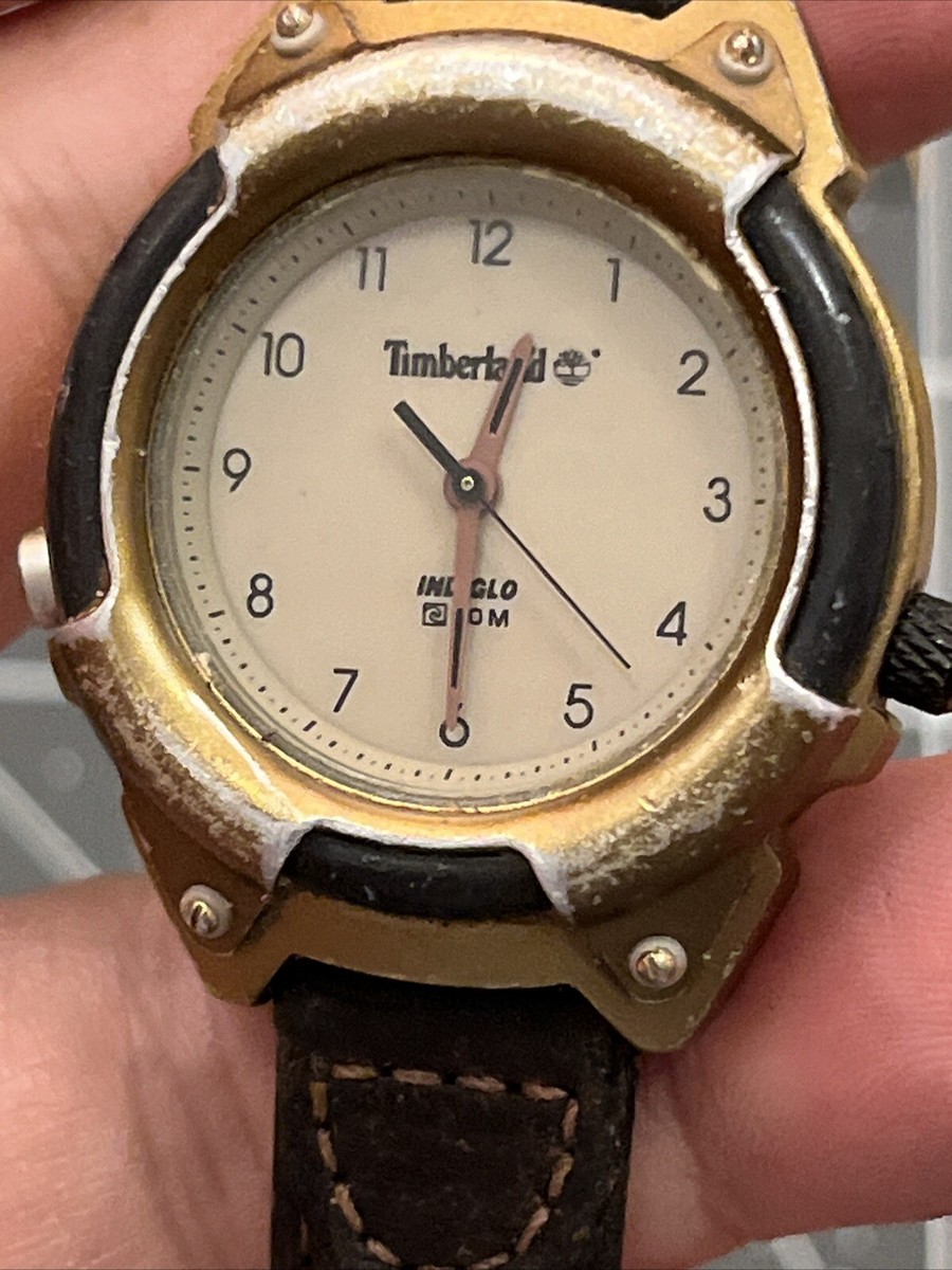 Unusual Timberland Indiglo Wrist Watch Leather band Ladies Vintage