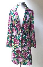 Vintage 1980's Missoni Floral Knit Suit Jacket Skirt