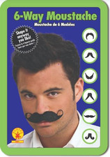 The Cosplay Company Six-Way Model Moustache Costume Accessories -Moustache Black