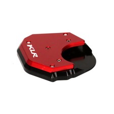 Red CNC Kickstand Side Stand Enlarge Enlarge Pad For Kawasaki KLR 650 2008-2024