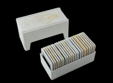 Soviet slides for overhead projector, Cheburashka is looking for Crocodile Gena