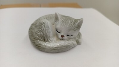 Danbury Mint Cats of Character ''GOOD NIGHT '' Porcelain Cat Figurine 