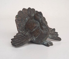 Scultura / Statua / Sculpture / animale / pavone / bronzo 