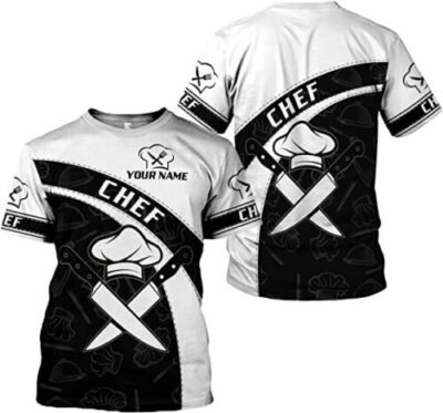 Personalized Chef Shirt Master Chef 3D Unisex All Over Printed Sportwear T-shirt