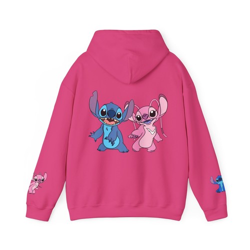Fun Floral Stitch Hoodie, Unisex Sweatshirt, Cartoon Character Hoodie, Gift for - Picture 3 of 14