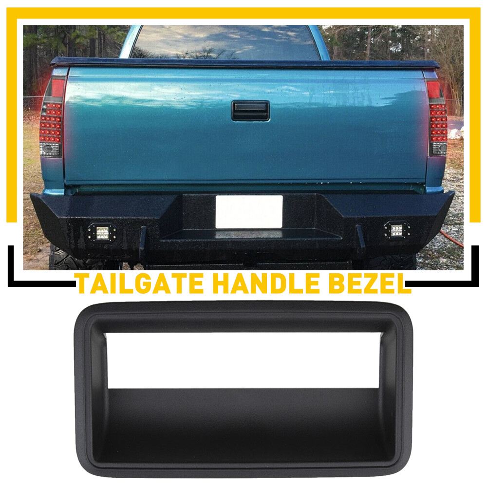 for 88-00 GMC Chevy Tailgate Chevrolet Handle Bezel Trim Rear Gate Cover Black