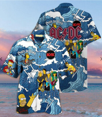 #ad Unisex new Acdc Hawaiian Shirt trending shirt 3D new aloha 3d $19.67