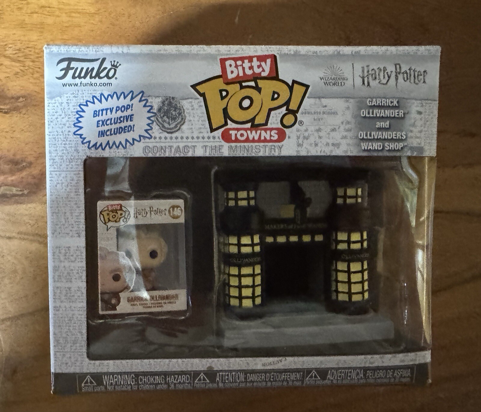Funko Bitty Pop! Town Harry Potter Garrick Ollivander And Ollivanders Wands BNIB