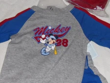 Disney Mickey Mouse 28 3 Piece Outfit Baseball Size 6-9 Months NWt