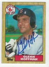 Glenn Hoffman Autographed 1987 Topps Baseball Signed Card #374 Boston Red Sox