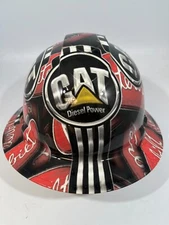 New Full Brim Hard Hat Custom Hydro Dipped CAT DIESEL PETERBILT