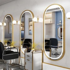 Oval LED Bathroom Mirror Frontlit Anti-Fog Gold Framed Vanity Mirror Dimmable