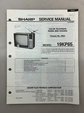 Sharp 19KP65 Original Service Manual Free Shipping