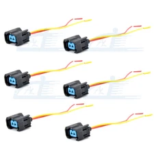 6PCS Fuel Injector Connector Plug Pigtails for Acura CL MDX NSX RL TL Saturn Vue