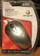 NEW FACTORY SEALED Targus Button Optical USB Laptop Notebook Mouse Portable RDY
