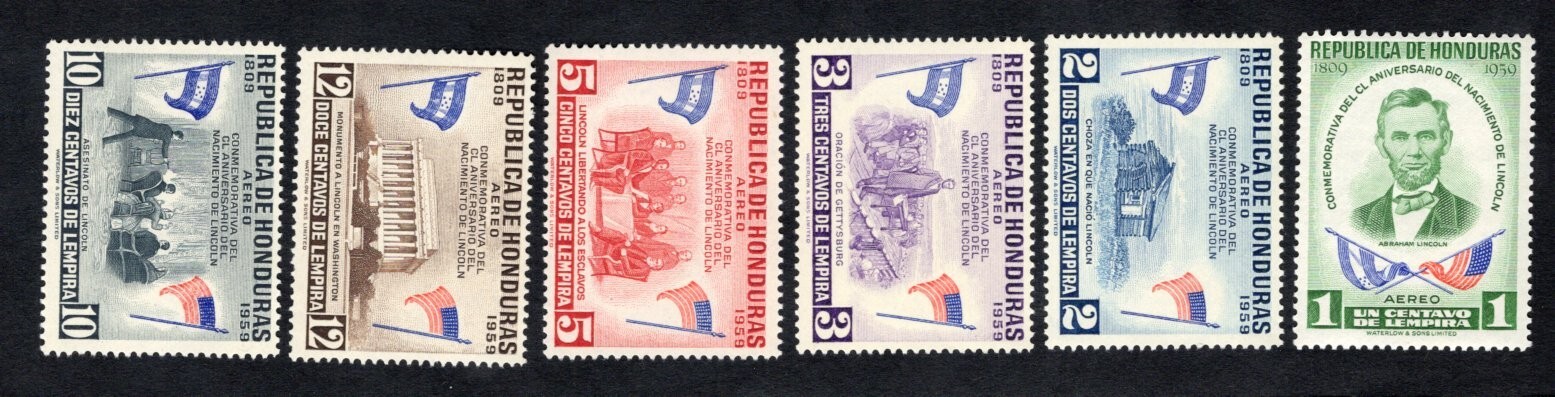 Honduras 1959 6 stamps Mi#562-67 PROOF R MNH