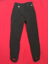 Fera Ski Wear Black Snow Pants Stirrups Youth size 10 L