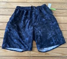 burnside NWT 42 Mens swim trunks swim shorts size L Black blue F3