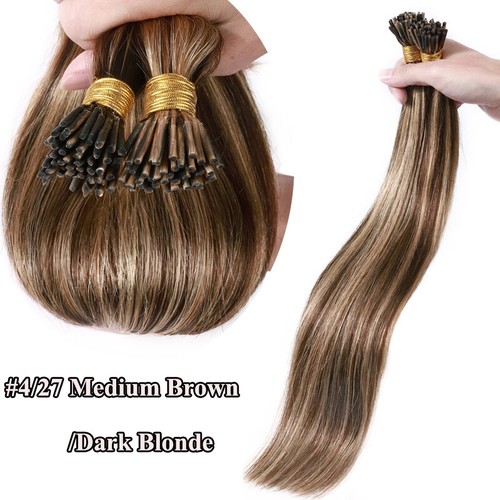 200 Strands I Tip Hair 100g Stick Tip Remy Human Hair Extensions Micro Ring Bead - Picture 23 of 28