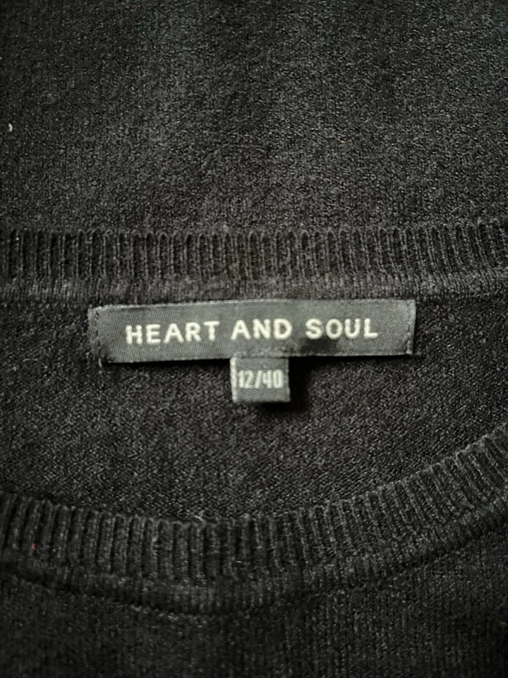 HEART & SOUL ‘Calories Don’t Count At Christmas’ Sequinned Black Jumper Dress - Изображение 4 из 4