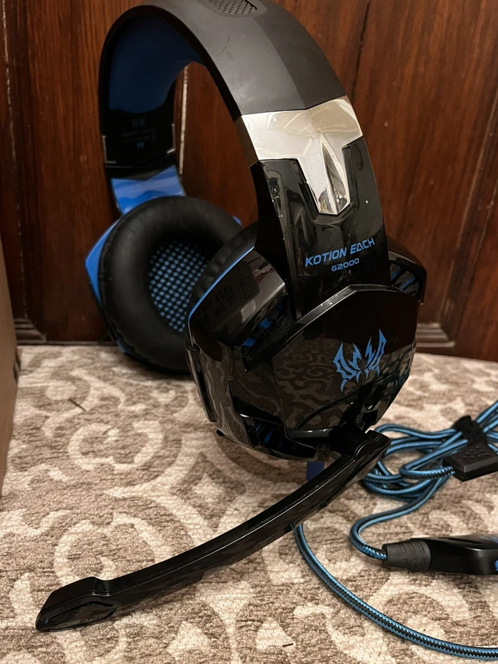 KOTION EACH G2000 Pro Gaming Headset w Mic PC PS4 Xbox One Nintendo Switch Used - Image 2 of 4