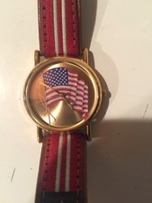 Wrist Watch-USA watch/flag