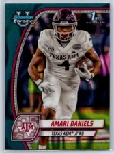 2024 Bowman U Chrome Amari Daniels Teal Lava Refractor SP #11 Texas A&M Aggies