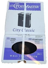 Classic Vertical Wall Mount Mailbox Galvanized Steel, Black