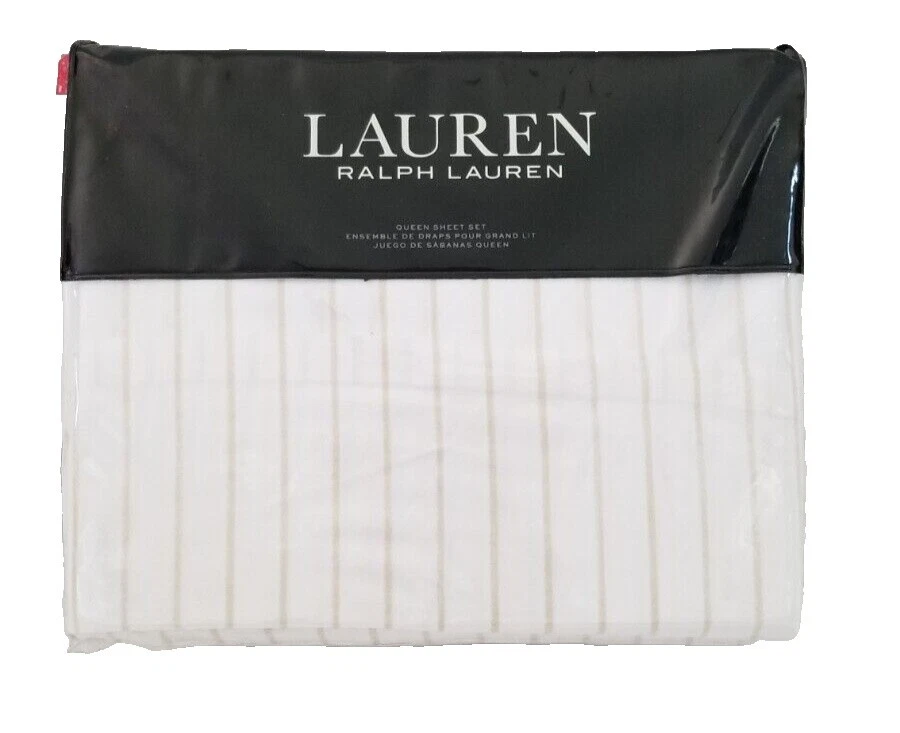 Satén de algodón Ralph Lauren Marrón Ropa de cama
