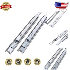 Ultra Quiet Ball Bearing Drawer Slides - 10 Pairs, 22 Inch, Full Extension