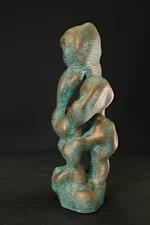 sculpture plastic art The Thinker signed unique Prof.em Andreas Loeschner-Gornau