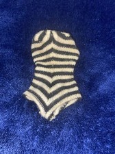 Vintage Barbie Original Black/White Zebra Bathing Suit Swimsuit Clothes 1960s