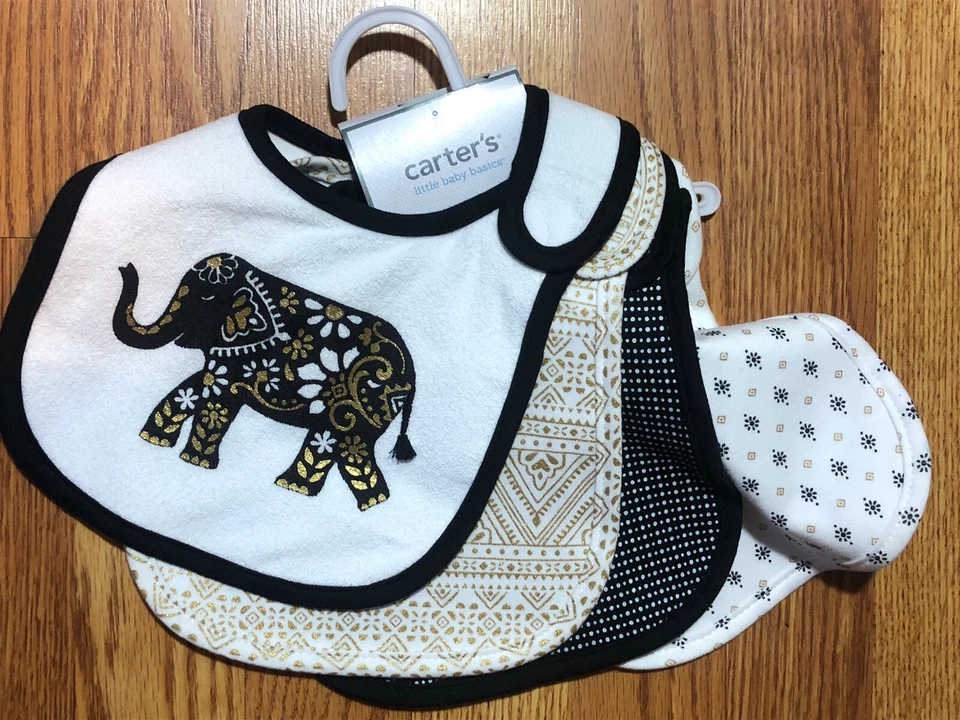 Carters Niñas Baby Shower Regalo Separado vendido como 17 piezas Set Negro Blanco Dorado 3 M Foto 2 de 4