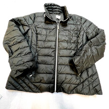 Everlast Women's Quilted Puffer Coat Jacket Xl Black Ls  [c35]
