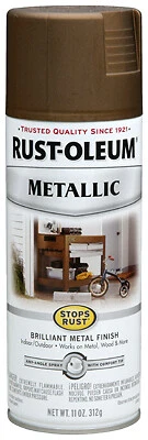 Rust-Oleum Metallic Antique Brass Spray Paint, 11 oz.