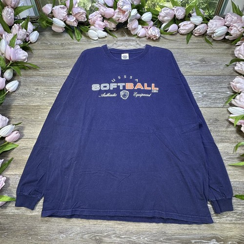 Vintage USSSA Softball Long Sleeve t-shirt Made In USA Size 2XL Adult Delta - Picture 3 of 13
