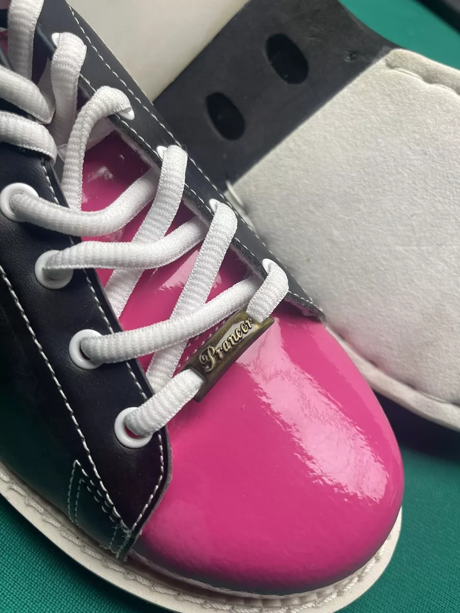NEW Womens Prancer Hot Pink Black Bowling Shoes Super Cute