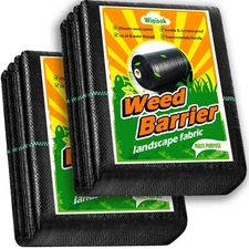 WEED BARRIER Landscape Fabric Gardening Control Mat 3.2oz 4'x100' WINISOK