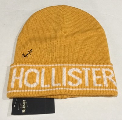NWT Hollister Logo Beanie, Yellow 