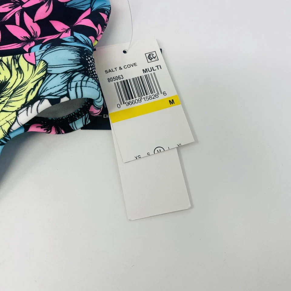 Salt + Cove Juniors Medium Blossomed Floral Print High-Waist Bikini Bottoms 475 - Image 4 of 4