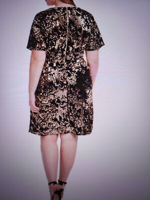 sachin and babi light blue dress Plus Size V-Neck Black Sequin Dress PXJ1461 main image 0